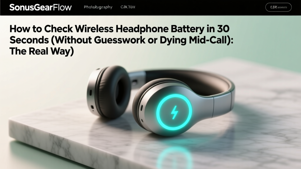 How to Check Wireless Headphone Battery in 30 Seconds (Without Guesswork or Dying Mid-Call): The Real-Time Methods That Actually Work Across Apple, Sony, Bose, and Budget Brands