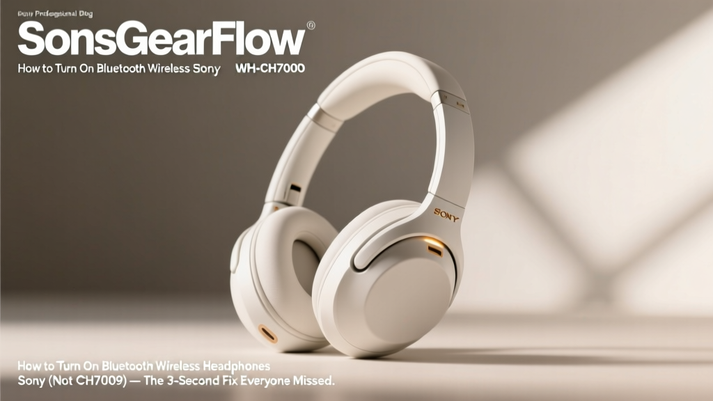 How to Turn On Bluetooth Wireless Headphones Sony CH700N (Not CH7009) — The 3-Second Fix Everyone Misses (Plus Pairing, Reset & Battery Life Hacks)