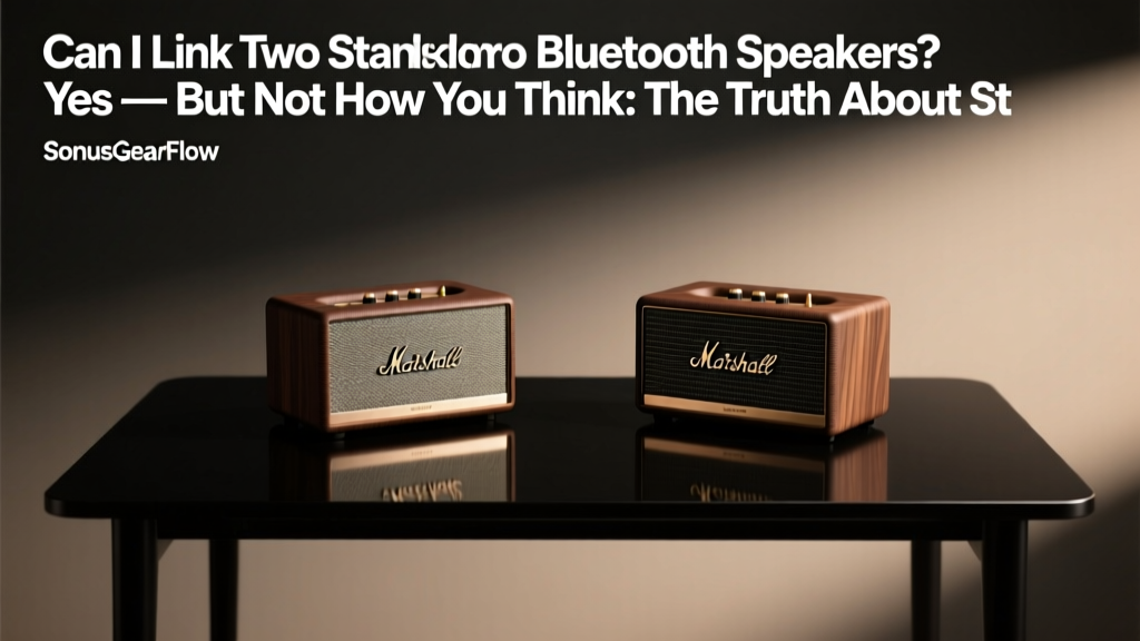Can I Link Two Marshall Stanmore Bluetooth Speakers? Yes — But Not How You Think: The Truth About Stereo Pairing, Workarounds, and Why Most Users Get It Wrong (With Step-by-Step Fixes for Stanmore I, II, and III)