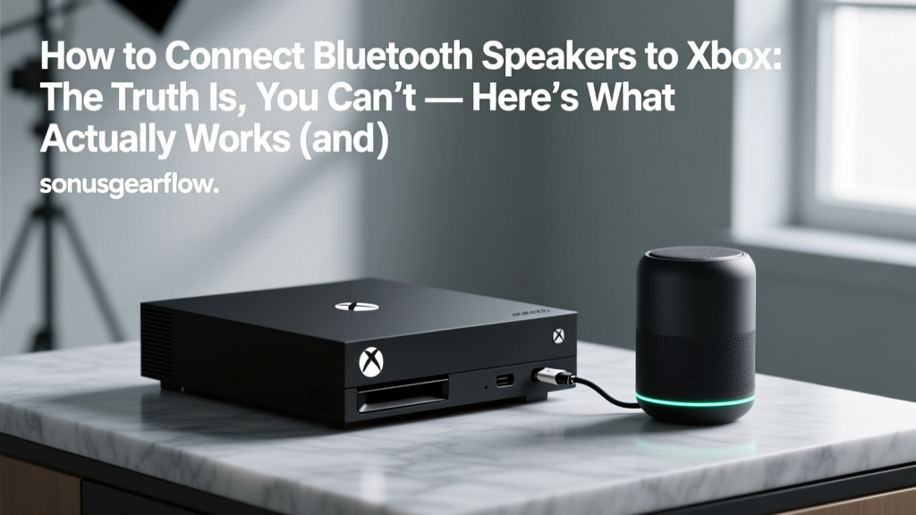 How to Connect Bluetooth Speakers to Xbox: The Truth Is, You Can’t — Here’s What Actually Works (and Why Every ‘Tutorial’ Online Is Wrong)