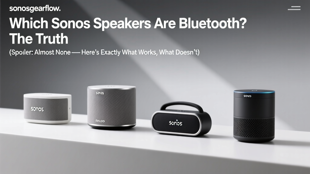 Which Sonos Speakers Are Bluetooth? The Truth (Spoiler: Almost None — Here’s Exactly What Works, What Doesn’t, and How to Get Wireless Audio Without Sacrificing Sound Quality or Ecosystem Integrity)