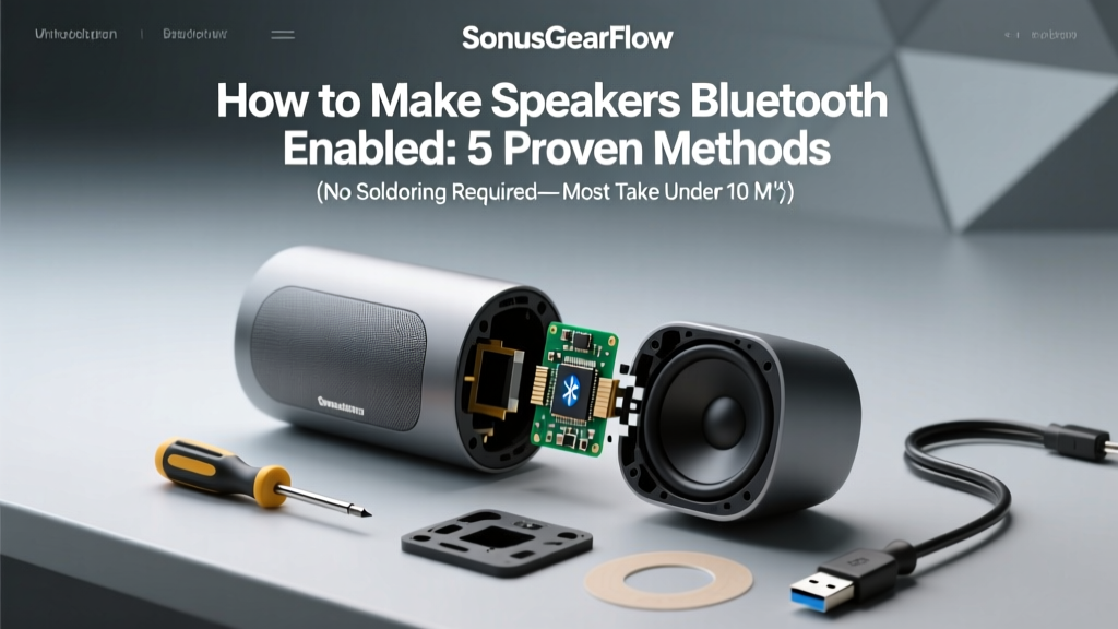 How to Make Speakers Bluetooth Enabled: 5 Proven Methods (No Soldering Required—Most Take Under 10 Minutes & Cost Less Than $35)