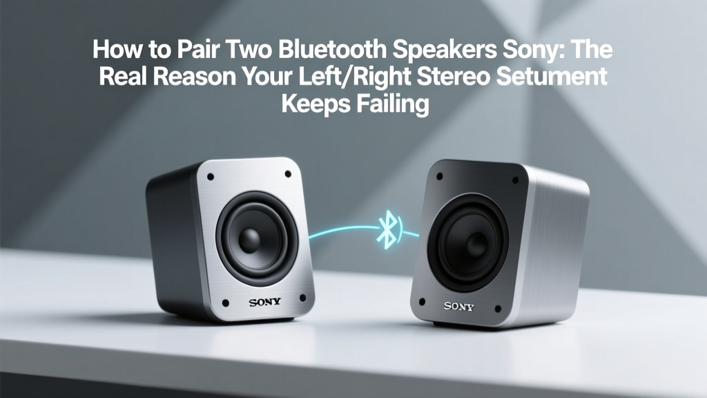 How to Pair Two Bluetooth Speakers Sony: The Real Reason Your Left/Right Stereo Setup Keeps Failing (And the 3-Step Fix That Works Every Time — Even With Older Models)