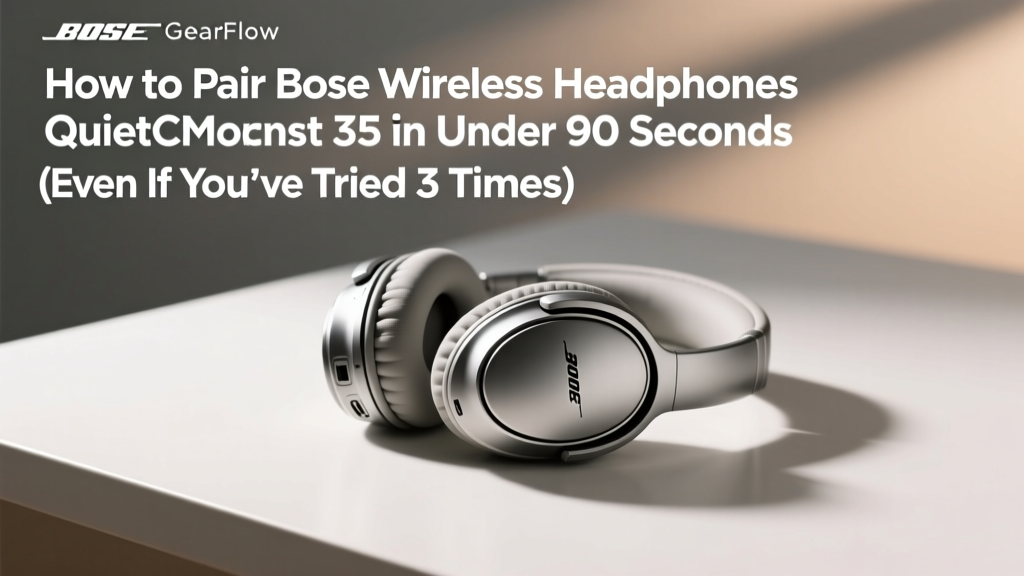 How to Pair Bose Wireless Headphones QuietComfort 35 in Under 90 Seconds (Even If You’ve Tried 3 Times & Failed)