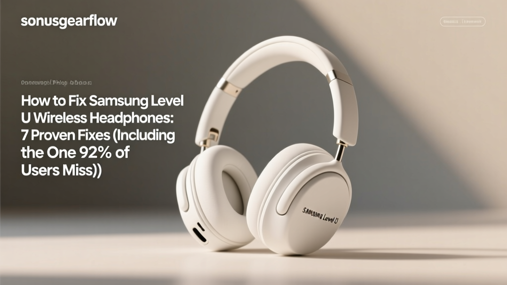 How to Fix Samsung Level U Wireless Headphones: 7 Proven Fixes (Including the One 92% of Users Miss — No Tools Needed)