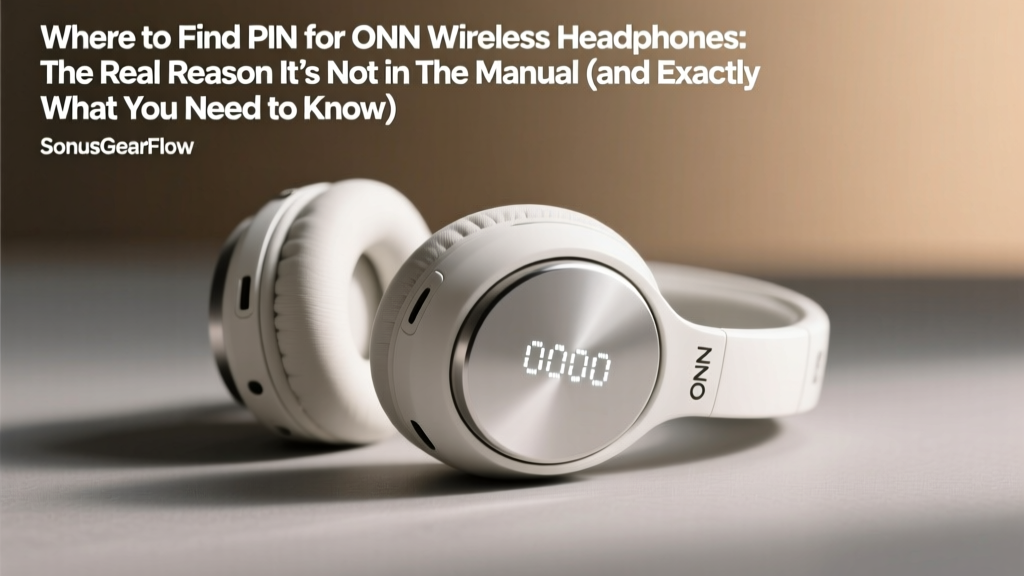 Where to Find PIN for ONN Wireless Headphones: The Real Reason It’s Not in the Manual (and Exactly Where to Look Instead — Even If You’ve Lost the Box)