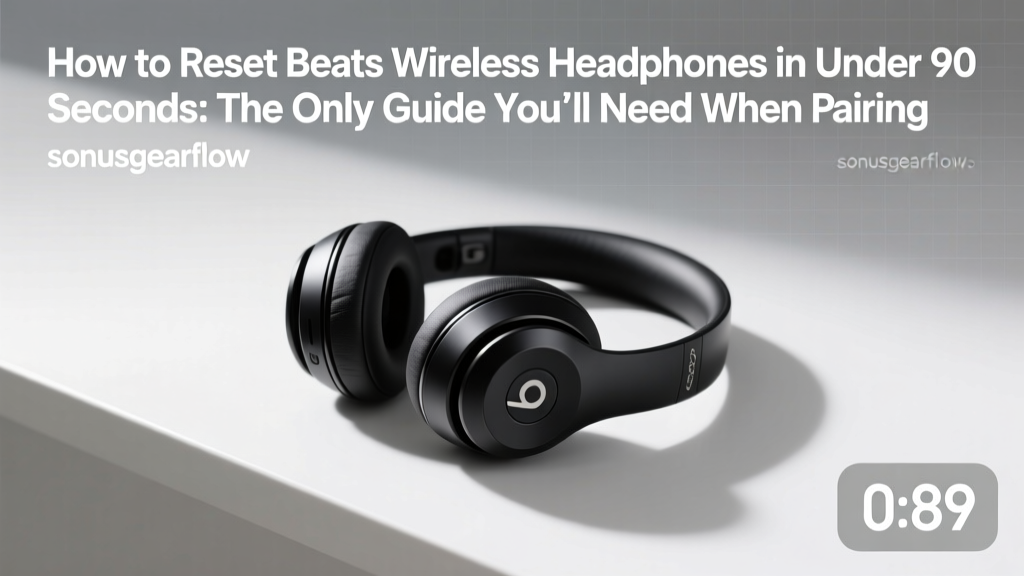 How to Reset Beats Wireless Headphones in Under 90 Seconds: The Only Guide You’ll Need When Pairing Fails, Sound Cuts Out, or They Won’t Power On (No Tech Support Call Required)