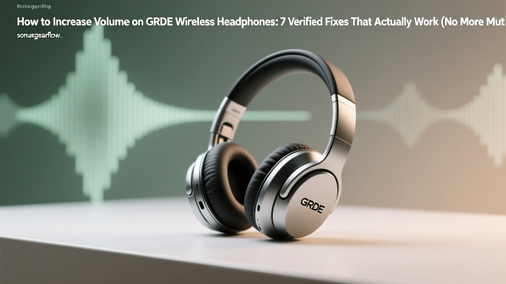 How to Increase Volume on GRDE Wireless Headphones: 7 Verified Fixes That Actually Work (No More Muted Playback or Faint Audio)