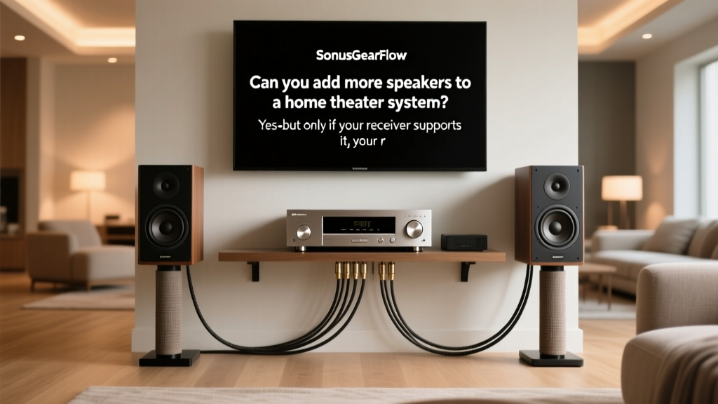Can you add more speaker to a home theater system? Yes—but only if your receiver supports it, your room acoustics allow it, and your wiring matches the speaker load; here’s exactly what to check before buying a single extra driver.