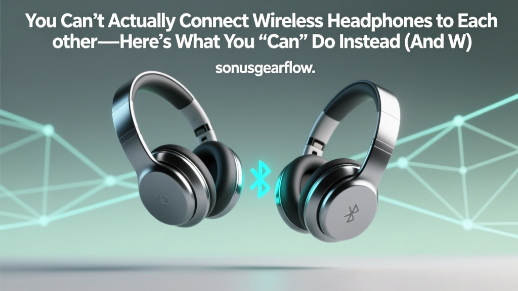 You Can’t Actually Connect Wireless Headphones to Each Other—Here’s What You *Can* Do Instead (And Why Every ‘Pairing Guide’ Online Is Misleading You)