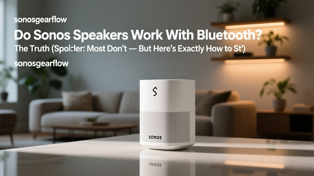 Do Sonos Speakers Work With Bluetooth? The Truth (Spoiler: Most Don’t — But Here’s Exactly How to Stream Wirelessly Without Wi-Fi, What Models Actually Support It, and Why You Might Not Want To)