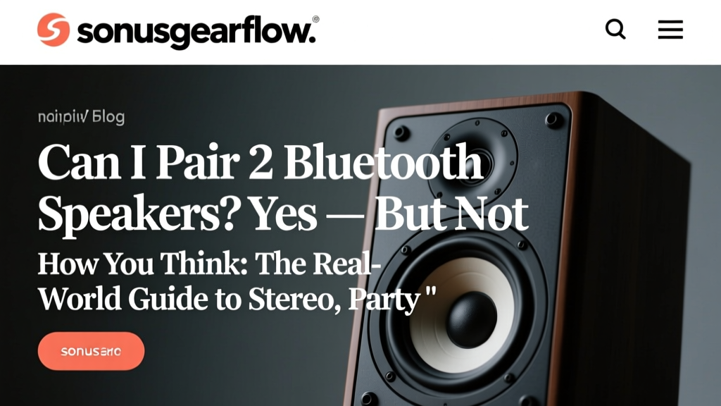 Can I Pair 2 Bluetooth Speakers? Yes — But Not How You Think: The Real-World Guide to Stereo, Party Mode & True Dual-Speaker Sync (No App Hacks Required)