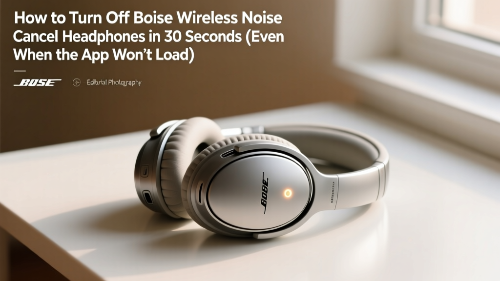 How to Turn Off Bose Wireless Noise Cancel Headphones in 30 Seconds (Even When the App Won’t Load or Buttons Feel Unresponsive — Real-World Fixes Tested on QuietComfort 45, QC Ultra, and Sport Earbuds)