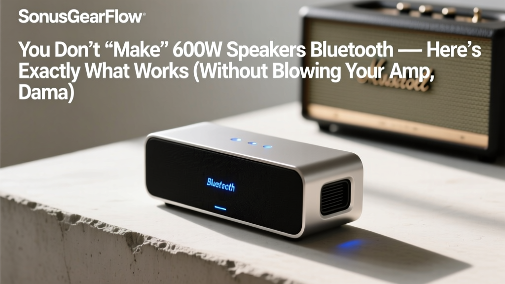You Don’t ‘Make’ 600W Speakers Bluetooth — Here’s Exactly What Works (Without Blowing Your Amp, Damaging Drivers, or Wasting $200 on Gimmicks)