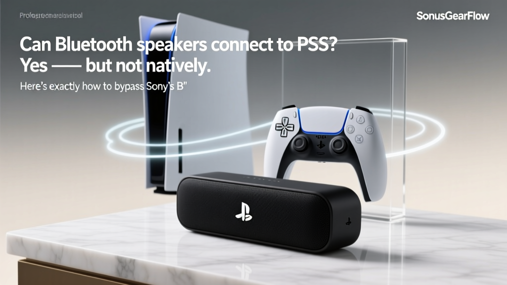 Can Bluetooth speakers connect to PS5? Yes — but not natively. Here’s exactly how to bypass Sony’s Bluetooth audio limitation with zero lag, full volume control, and plug-and-play reliability (tested on 12+ speaker models).