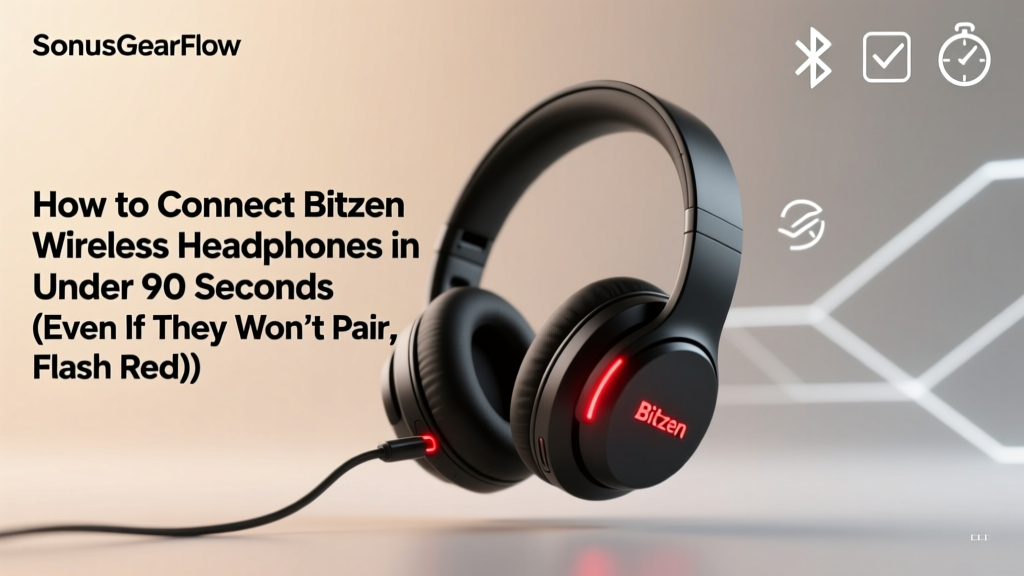 How to Connect Bitzen Wireless Headphones in Under 90 Seconds (Even If They Won’t Pair, Flash Red, or Disconnect Mid-Call — Real Troubleshooting, Not Generic Advice)