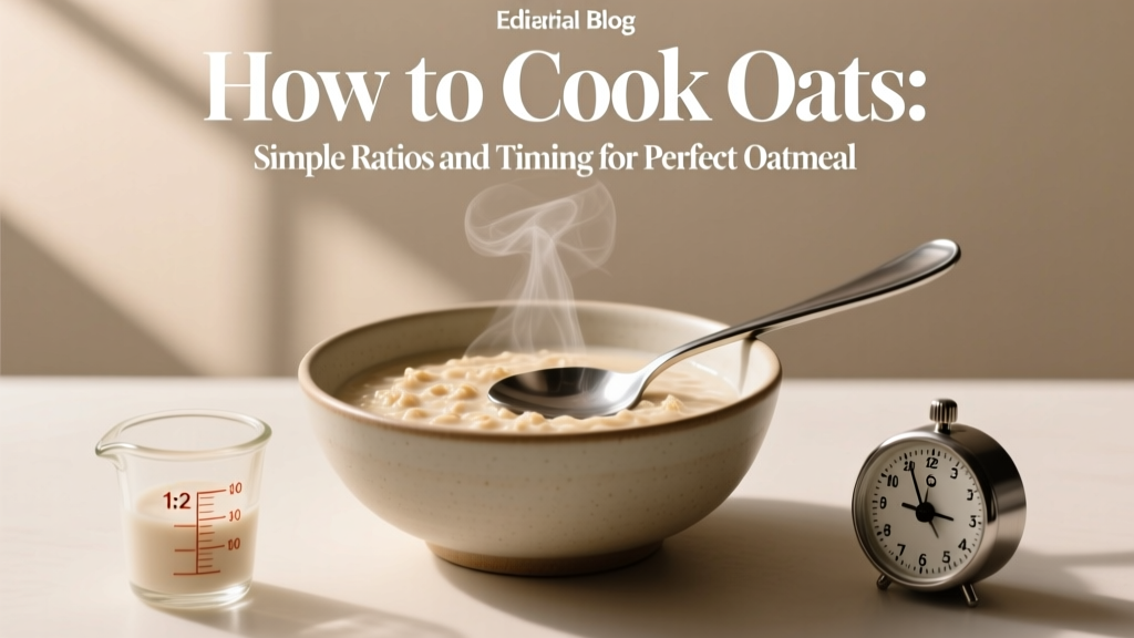 How to Cook Oats: Simple Ratios and Timing for Perfect Oatmeal