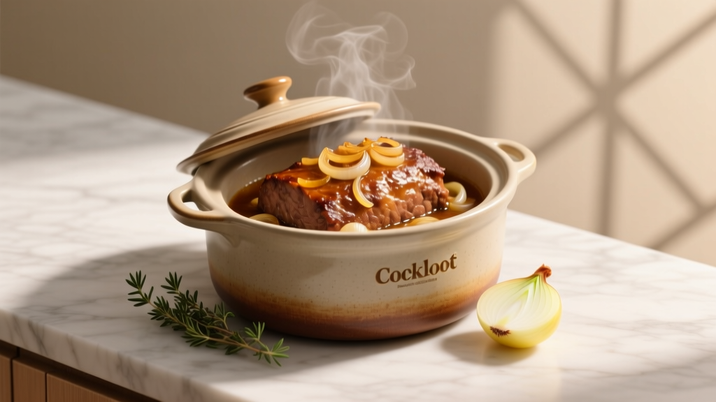 Crockpot French Onion Meatloaf: Simple Slow Cooker Dinner