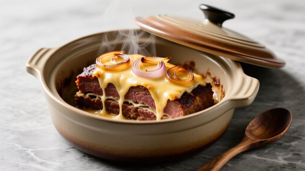 Crockpot French Onion Meatloaf with Melted Swiss Cheese Guide