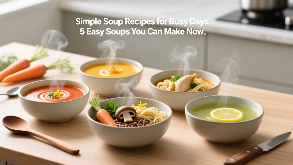 Simple Soup Recipes for Busy Days: 5 Easy Soups You Can Make Now