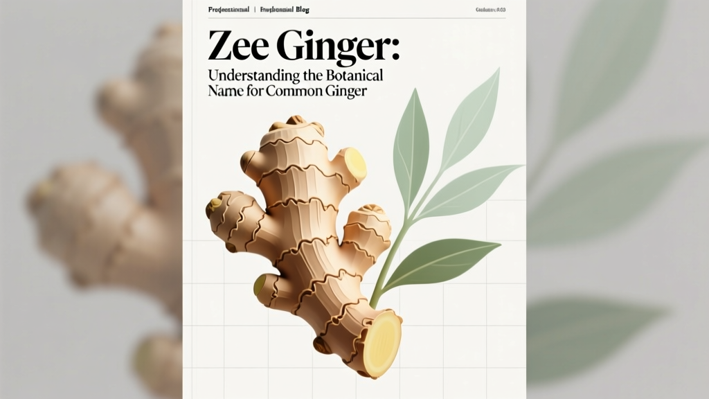 Zee Ginger: Understanding the Botanical Name for Common Ginger