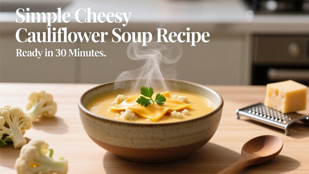 Simple Cheesy Cauliflower Soup Recipe Ready in 30 Minutes