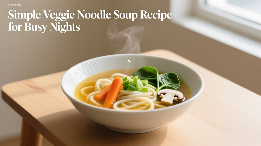 Simple Veggie Noodle Soup Recipe for Busy Nights