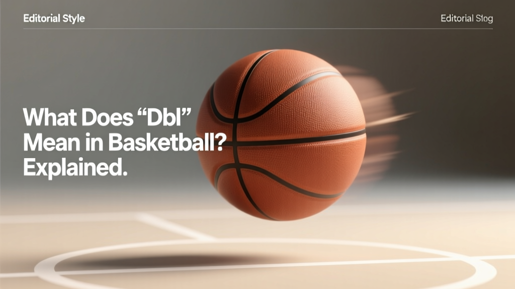 What Does 'Dbl' Mean in Basketball? Explained