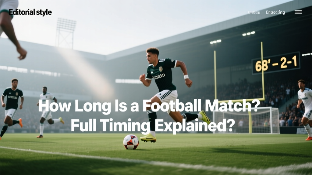 How Long Is a Football Match? Full Timing Explained