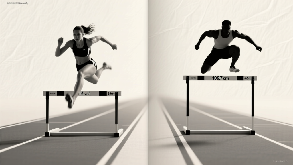 Olympic Hurdle Heights by Event & Gender