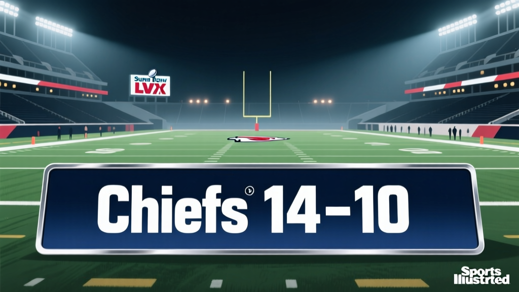 Super Bowl LVIII Halftime Score: Chiefs 14-10