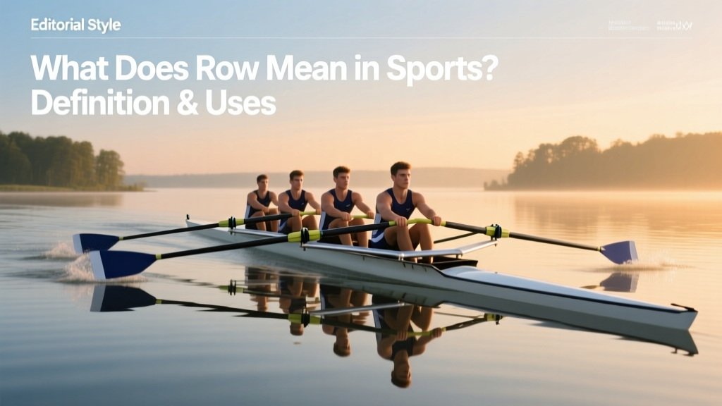 What Does Row Mean in Sports? Definition & Uses