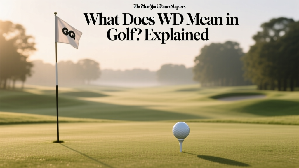 What Does WD Mean in Golf? Explained