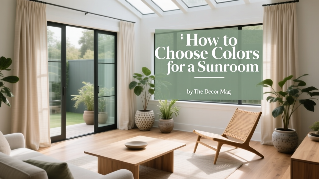 How to Choose Colors for a Sunroom - The Decor Mag