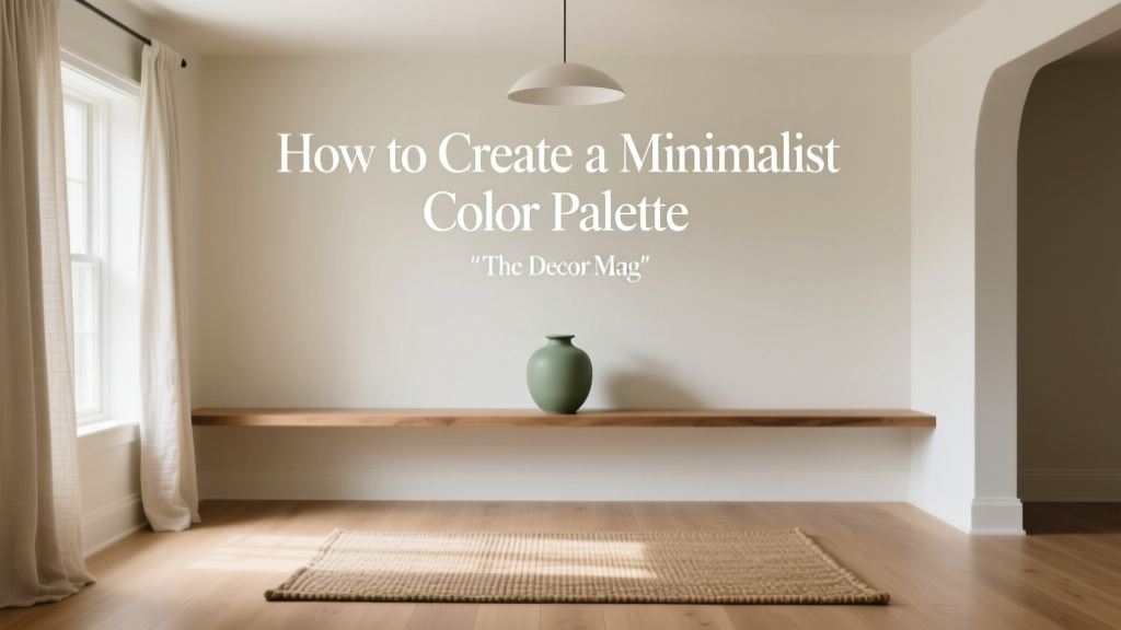 How to Create a Minimalist Color Palette - The Decor Mag