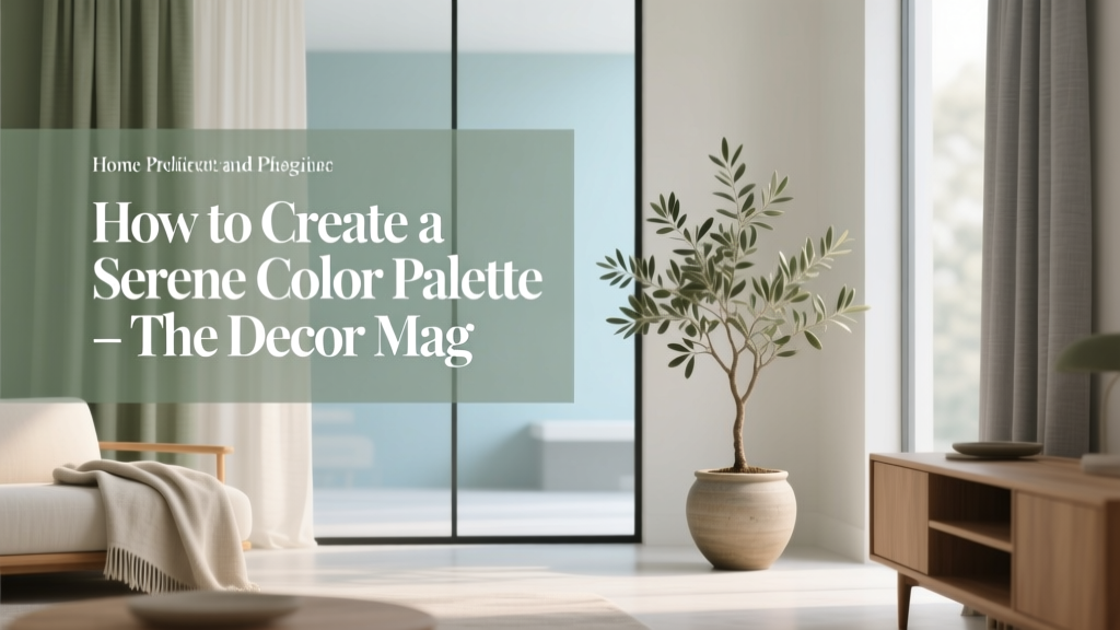How to Create a Serene Color Palette - The Decor Mag