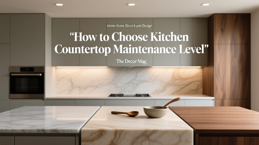 How to Choose Kitchen Countertop Maintenance Level - The Decor Mag