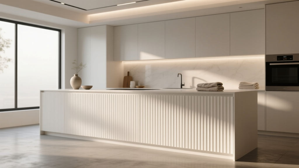 Kitchen Fluted Detail Cabinet Trend - The Decor Mag