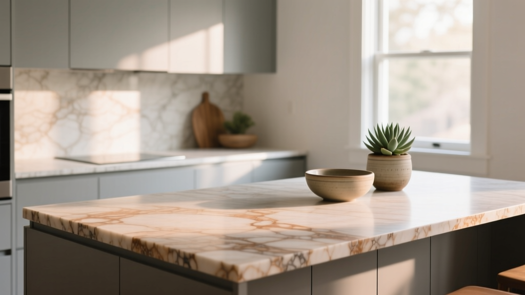 Kitchen Leathered Quartzite Countertops - The Decor Mag