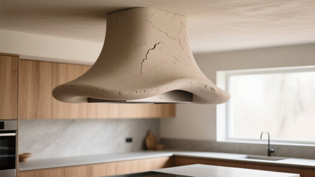 Kitchen Plaster Range Hood Organic Look - The Decor Mag