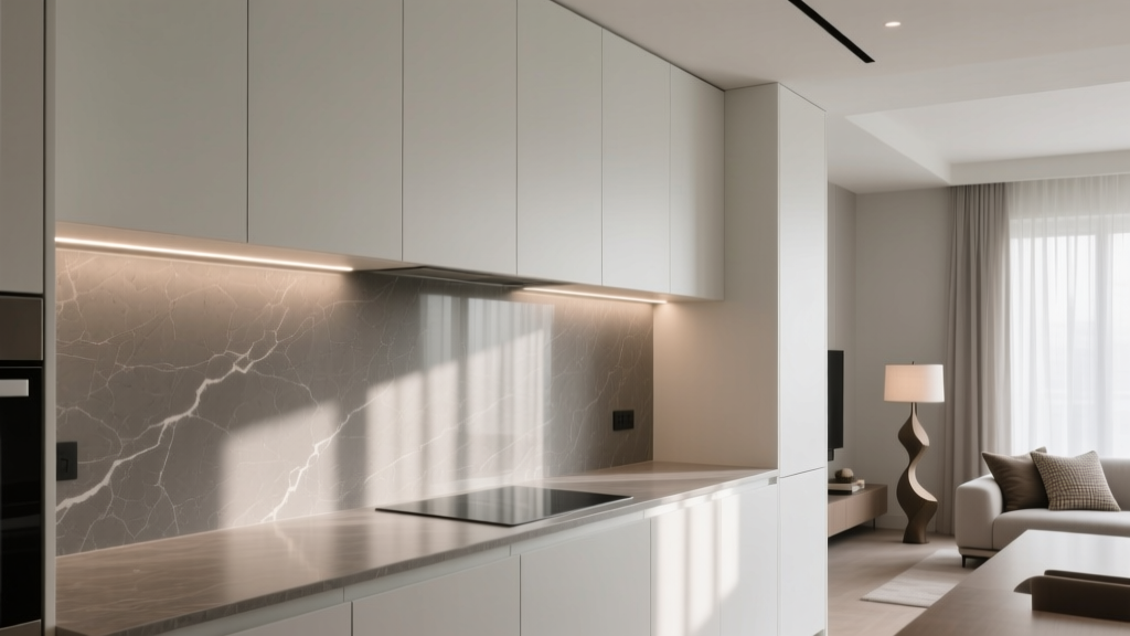 Kitchen Slab Backsplash Seamless Look - The Decor Mag