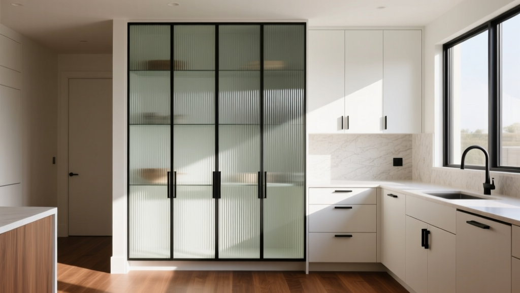 Kitchen Reeded Glass Cabinet Ideas - The Decor Mag