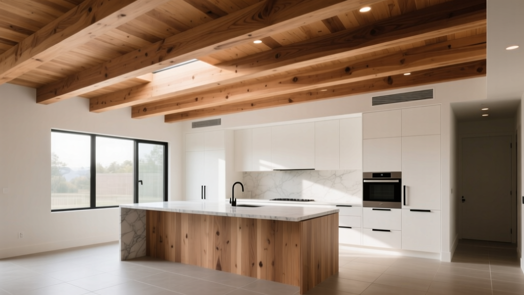 Kitchen Wood Beams Ceiling Design - The Decor Mag