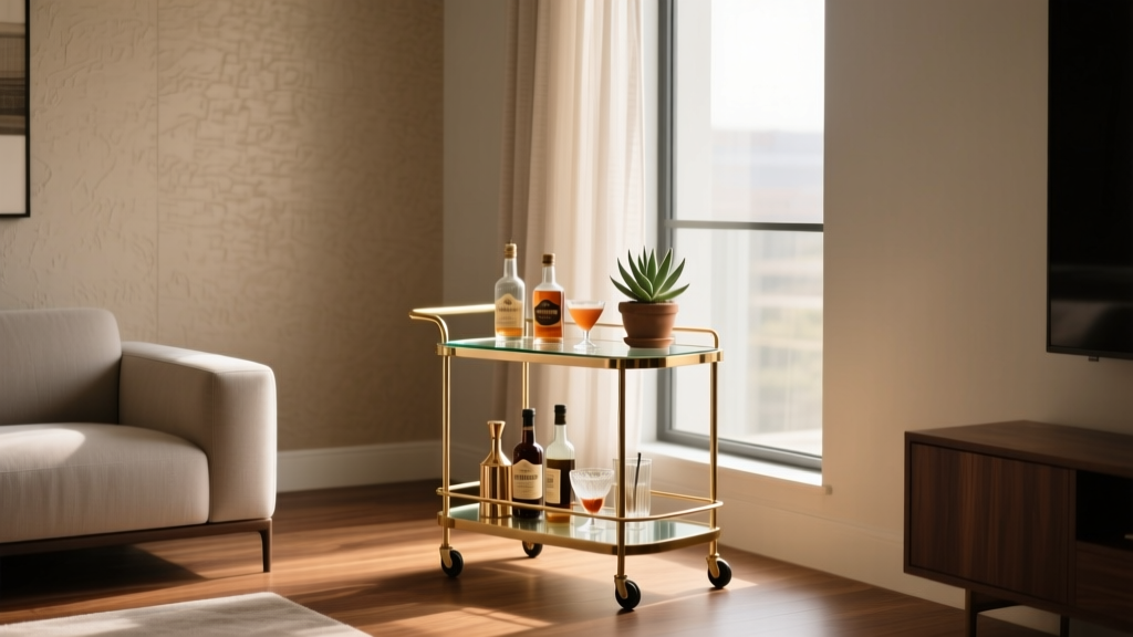 Best Bar Cart Placement in Living Rooms - The Decor Mag
