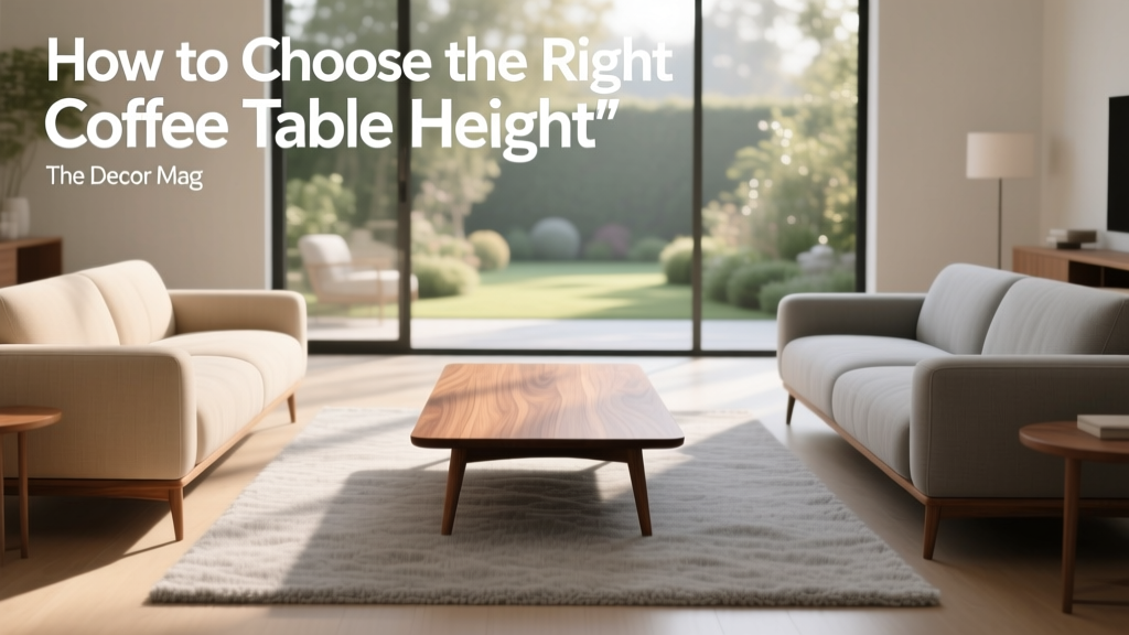 How to Choose the Right Coffee Table Height - The Decor Mag