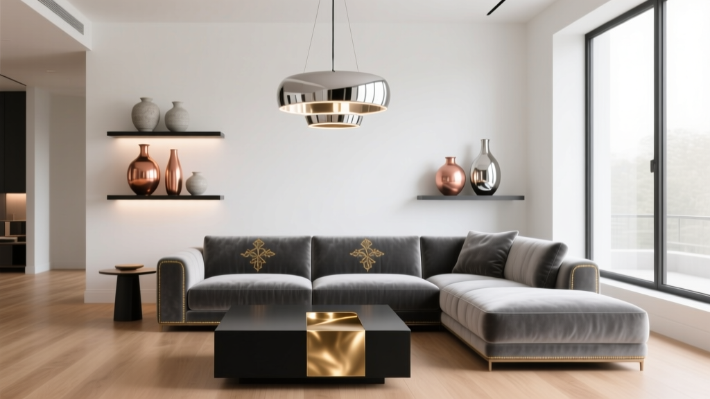 How to Incorporate Metallics in Living Room Decor - The Decor Mag