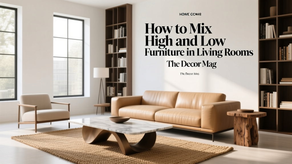 How to Mix High and Low Furniture in Living Rooms - The Decor Mag