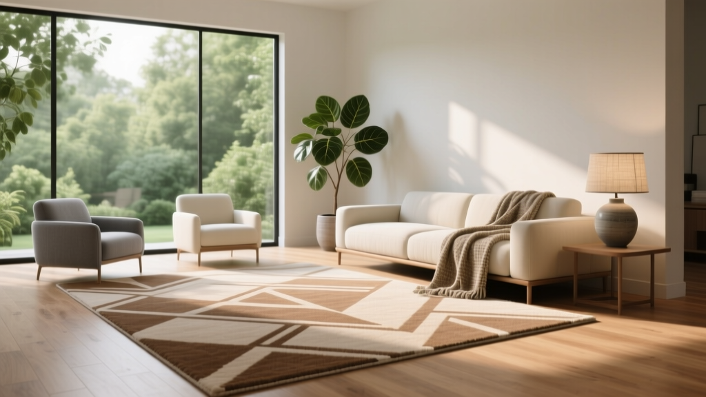 How to Style a Living Room with a Large Rug - The Decor Mag