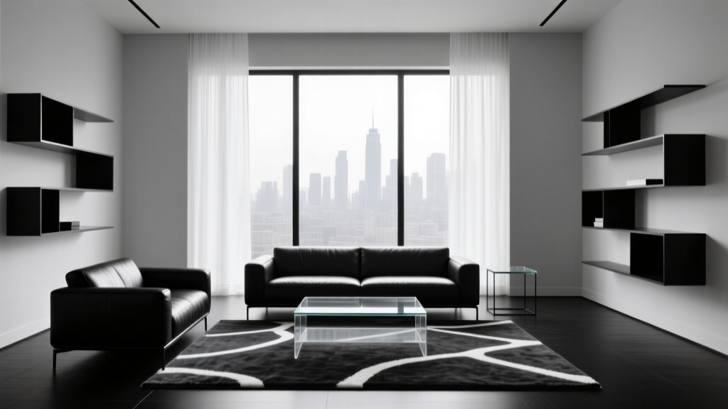 Living Room Black and White Design Scheme - The Decor Mag
