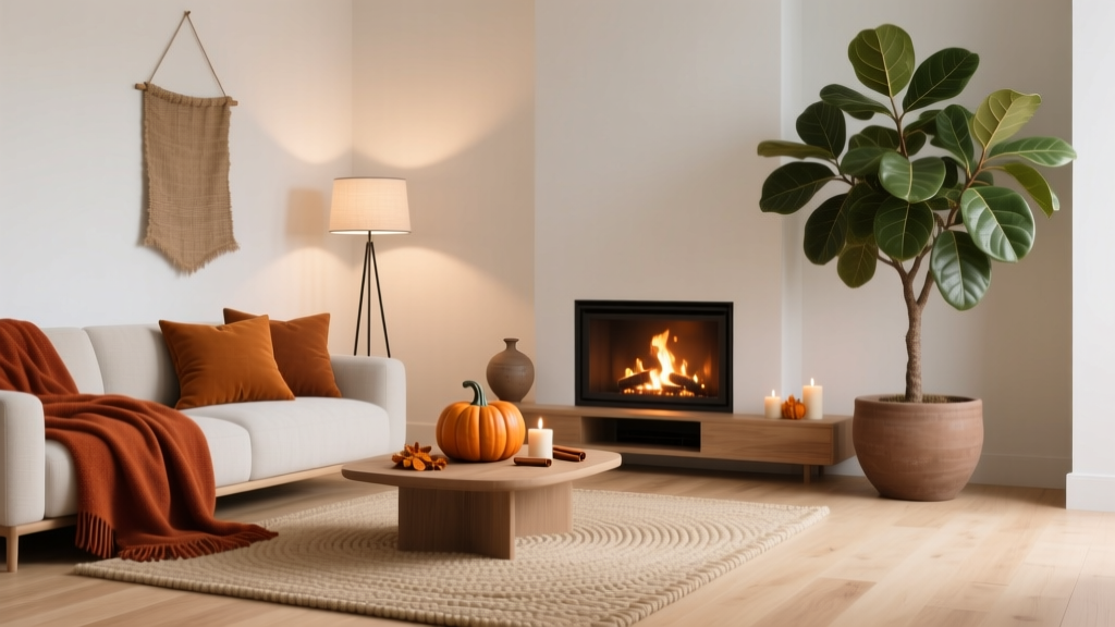 Living Room Cozy Fall Decorating Ideas - The Decor Mag